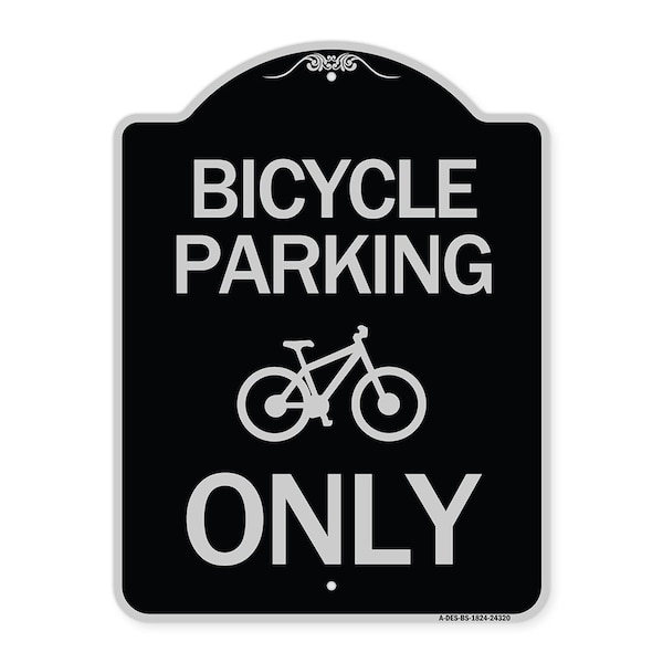 Signmission Bicycle Parking Only With Graphic Heavy-Gauge Aluminum Architectural Sign, 24" x 18", BS-1824-24320 A-DES-BS-1824-24320 - main